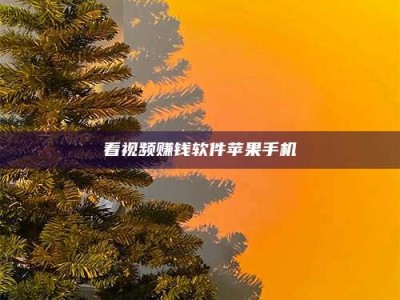 毕节看视频赚钱软件苹果手机